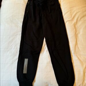 Original Off-White black caution tape sweatpants